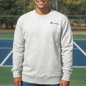Champion Men's Graphic Crew Neck Gray -Size M